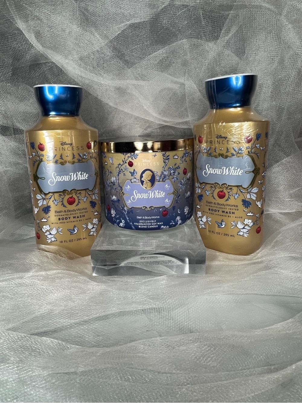 NWT Bath & Body Works Disney Princess Snow White 3-Piece Candle & Body Care Set